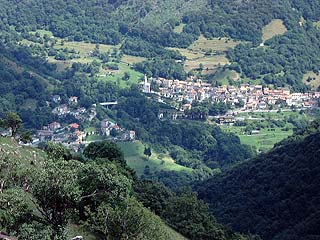 Looking down into the Muggio Valley